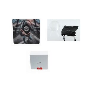 K9 Clear Crystal Lensball with Storage Bag Distressed